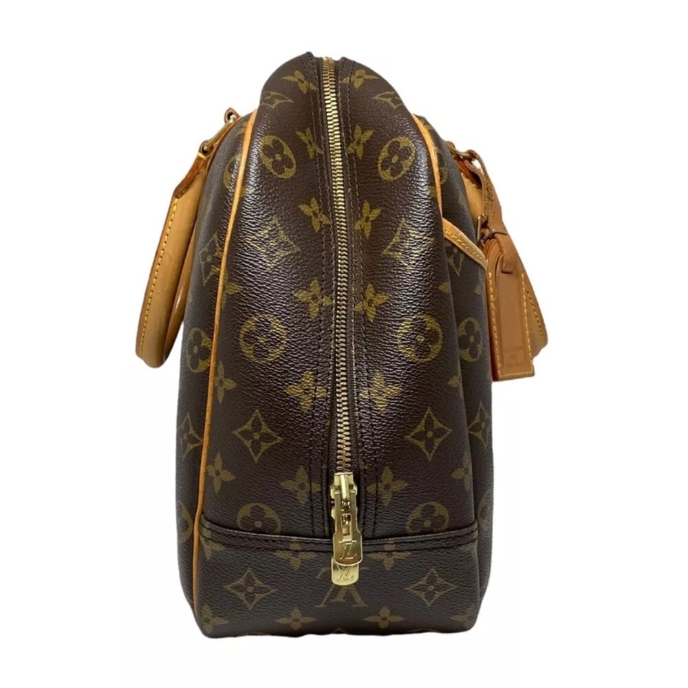 Louis Vuitton Monogram Deauville Canvas Brown and Tan Top-Handle Bag vintage - Picture 3 of 9